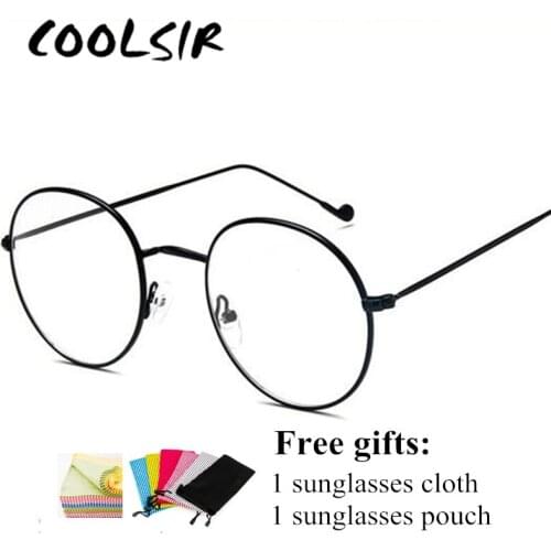 COOLSIR Anti Blue Light Classic Women Round Eyeglasses Frame Fashion Men Computer Glasses