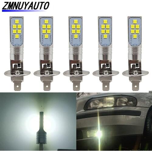 5PCS H1 Led 6000K Car Fog Light White 1400LM Auto Driving Day Running Lamp Bulb Car Lights DC 12V 24V