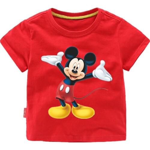 Summer Boys camiseta Mickey t-shirts Children Fashion cotton Short Sleeve tshirt top clothing Kids animal print t shirt fille