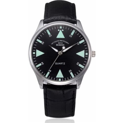 Migeer Watch Fashion Casual Sport Men Watches Leather Band Quartz Watches Male Clock Low Price Dropshipping Relogio Masculino