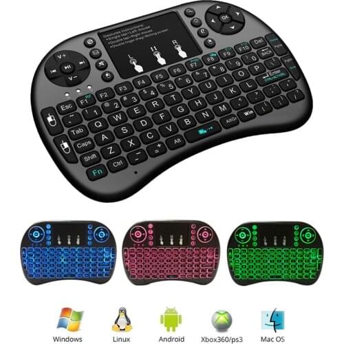 ANMONE I8 Mini Wireless Keyboard With Touchpad 2.4G Tablet Keyboard Colorful Gaming Wireless Keyboard And Mouse For PS4 Smart TV