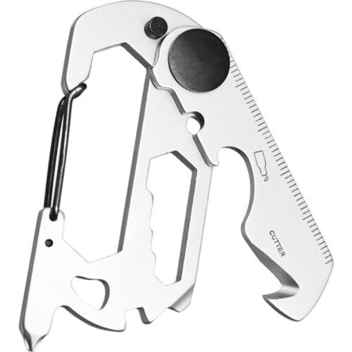 Multifunctional Tool For GHK010 Outdoor Tool Mini Portable Durable Sandblasting Combination Survival Tool Keychain For Hiking