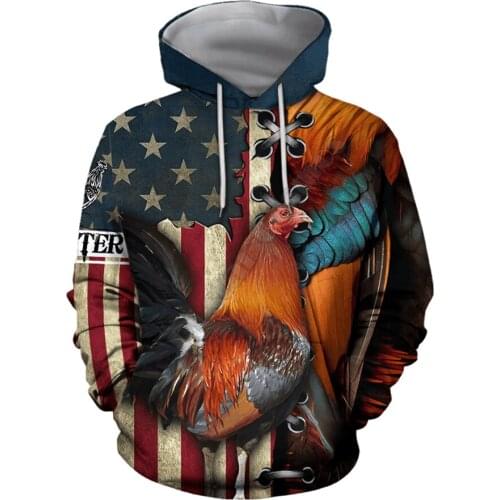 Fashion Men women hoodies Rooster 3D Printed hooded Funny Animals Sweatshirt Casual Street costume drop shipping