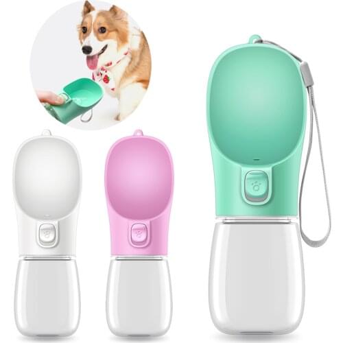 New Pet Dog Water Bottle 350/550ML Portable Pet Drinking Water Feeder Bowl for Small Large Dogs Cats Pets Water Dispenser Feeder