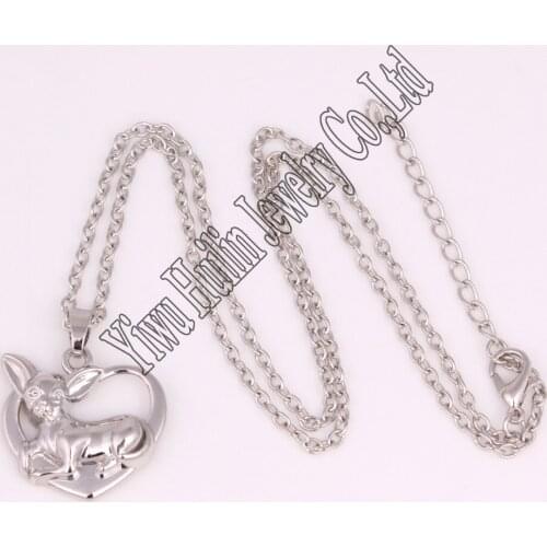 New Arrival antique sliver plated Cute Chihuahua Dog Jewelry charm Animal necklace