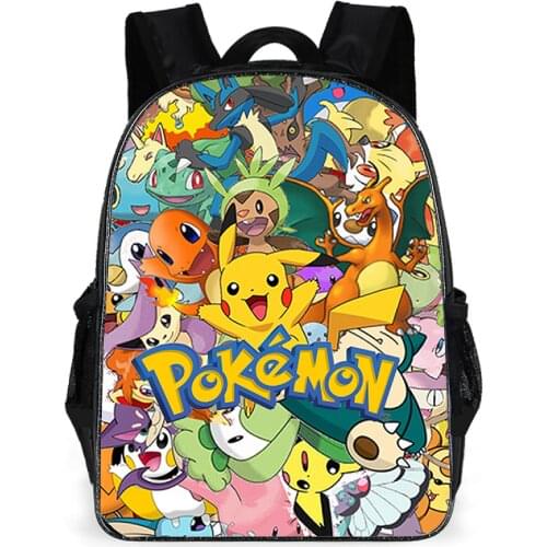 Original Pokemon Pikachu Backpack School Bag for Boys Large Capacity Anime Cartoon Schoolbag Children Backpack Laptop