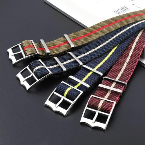 Nato Straps Watch Band 20mm 22mm Nylon Canvas Waterproof Watch Band High Quality Sport Watch Replacemen Belt With Buckle Steel