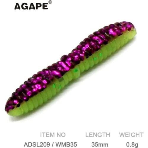 AGAPE Fishing Lure Soft Lure Silicon Bait Soft Bait ADSL209/WMB3510pcs 35mm 0.8g