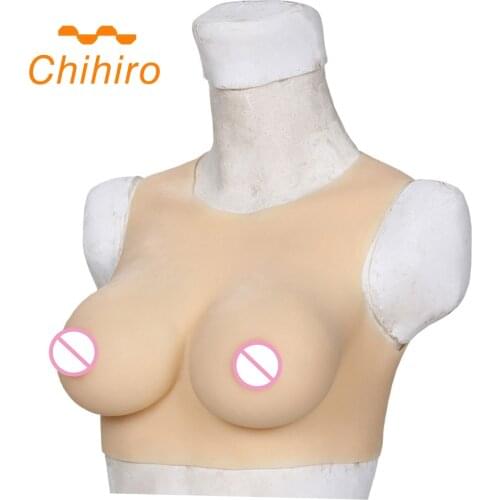 C Cup Silicone Breast Forms Low Round Collar Huge Boobs Enhancer Relastic Fake women Meme Transgender Crossdresser Drag Queen