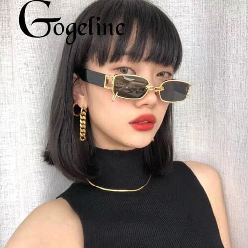 Small Square Women‘s Sunglasses Metal Frame Clear Double Bridge Mens Sun Glasses Vintage Gradient Female Shades pink blue