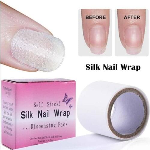 FiberGlass Wrap Nail Art Reinforce Silk White Self Adhesive Sticker Nail Protector UV Gel Acrylic Nail Tools