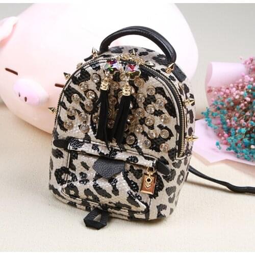 Fashion Leopard Crossbody Bags for Women 2021 New Luxury Brand All Match Diamond Single Shoulder Bags Boutique Cow Leather Bags