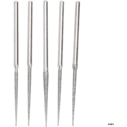 5PCS Bur Engraving Carving Polishing Glass Drill Bit 5PCS 3mm Shank Grinding Rods Mini Drill Diamond Grinding Head