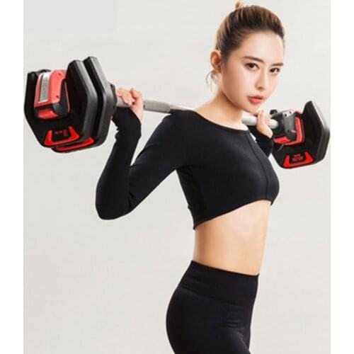 Gym Aerobics Barbell Squat Weightlifting Home Men And Women Insert Pu Barbell Set Weights For Fitness Dumbbels Handle Gym Grip
