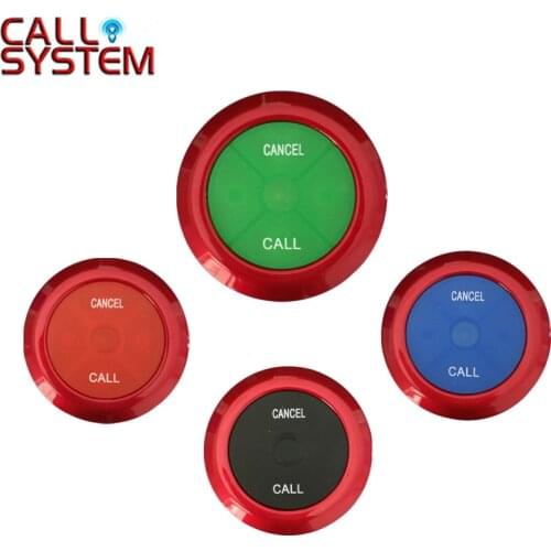 10pcs 433MHz Ultra Thin Restaurant Pager Wireless Waiter Calling System Call Button Pager Two-key Restaurant Equipment Catering