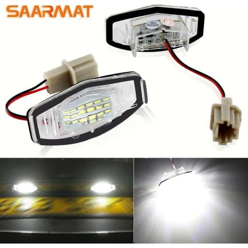 2pcs LED Number License Plate Light car license plate light CANbus no error For Honda Civic VII45D VIII City4D Legend Accord 4D
