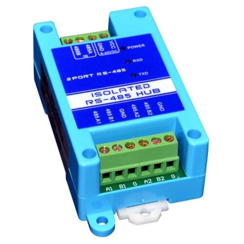 485 repeater photoelectric isolation industrial grade RS485 hub 2 port signal amplifier anti jamming lightning protection
