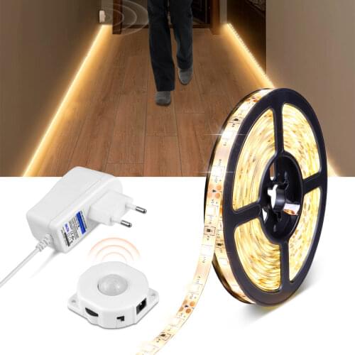 Wireless PIR Motion Sensor LED Under Cabinet light Bedroom Bed Night light Sensor LED Strip Kitchen Cupboard Wardrobe lamp Decor