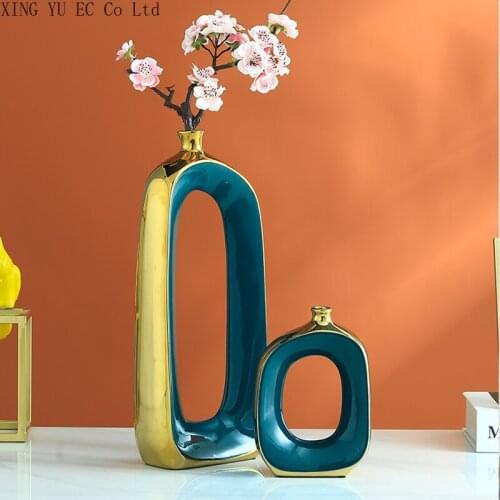 Chinese Style Light Luxury Vase Decoration Home Living Room Flower Arrangement Decoration Dried Flower Ceramic Decoration Vase
