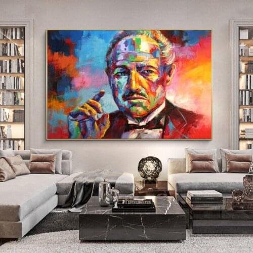 Godfather Graffiti Art Canvas Paintings on the Wall Art Posters And Prints Abstract Street Art Of Godfather Wall Pictures Cuadro