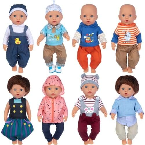 18 Inch 43CM Baby New Born Doll with Bald Head,a Duck Mouse Aircraft Dinosaur Sweater Suits , Gift for Girls Ages 3 and Up