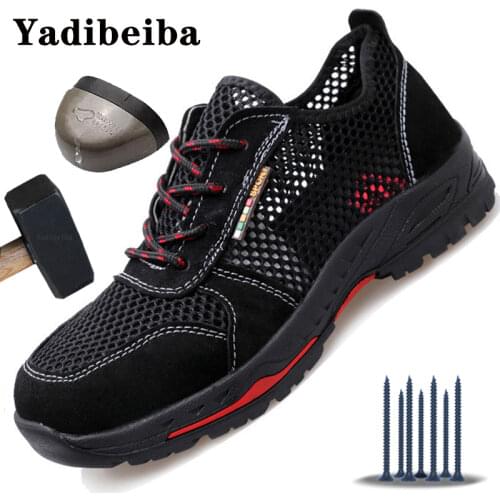 Lightweight Mens Shoes Work Boots For Men Indestructible Safety Shoe For Men Anti-Puncture Safety Boot Protective Work Sneakers