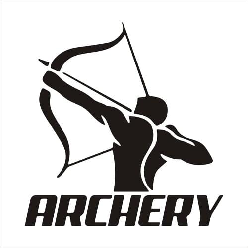 LLY-1116 Archer Bow Hunting Modeling Decorative Accessories PVC Creative Sunscreen Waterproof Stickers Decor Motorcycle Decals