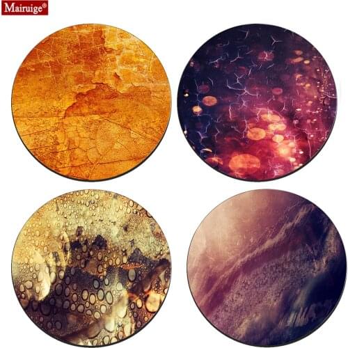 Small Mouse Pad Cute Orange Colour Texture Visual ArtsPattern Game Computer Pad Round Mousepad DIY Custom Desk Pad 20x20/22X22cm