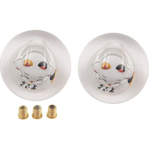 Cute Fortune Lucky Cat Round Ball Gear Shift Knob with Adapters JDM M10X1.25