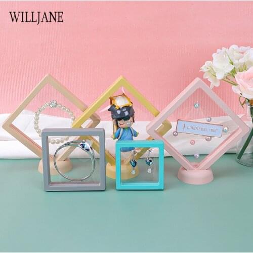 Multicolor PE Film Jewelry Ring Earrings Storage Box Gem Stones Badge Coins Organizer Case Pendant Bracelet Display Stand Holder