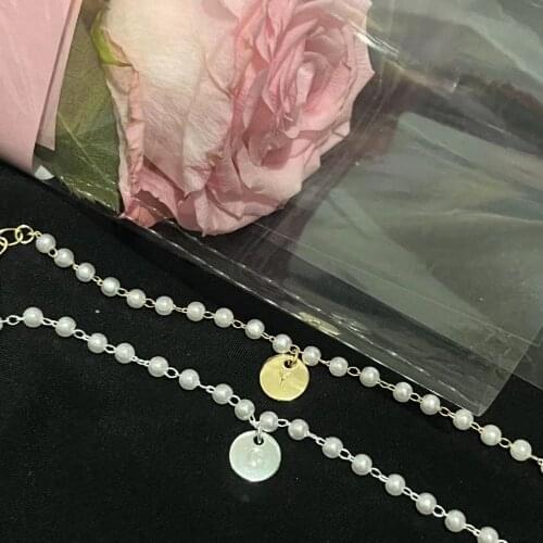 Korean Version of Small Jewelry Wholesale Love Peach Heart Flower Bracelet Flash D Letter Pearl Bracelet Bracelet Women