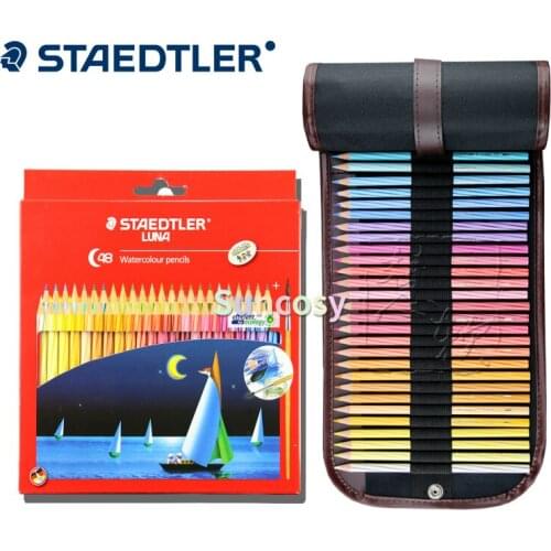 Original Germany Steadtler 36 color set,SD137C36 Staedtler Luna watercolor pencil,Box of 12/24/48 colors Professional Pencil