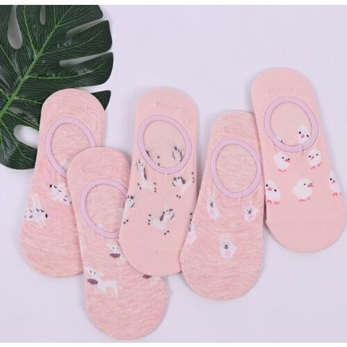 Colorful fruit Invisible Short Woman Sweat summer comfortable cotton girl womens boat socks ankle low female 1pair=2pcs xg35