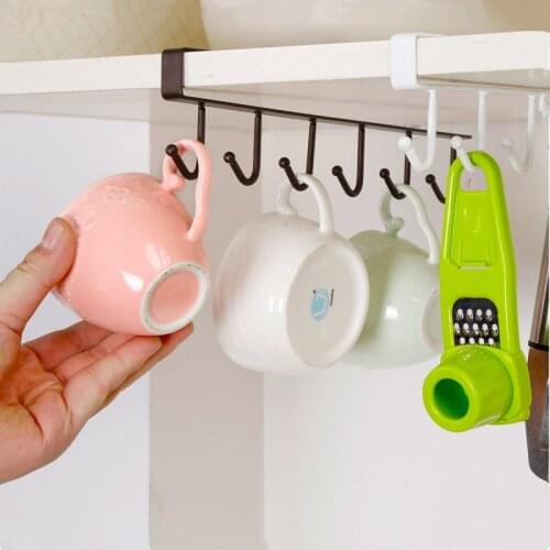 New Iron Hanger Clothes Hanger Hook Rack Magic Clothes Hanger With 6pc Hook Closet Organizer for Kitchen Bathroom Shelves Cabide