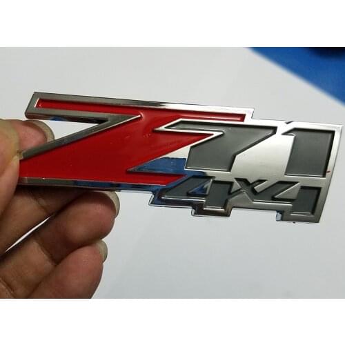 Newest ABS Z71 4x4 Car Emblem Badge Sticker Decal for Chevy GMC Silverado Red