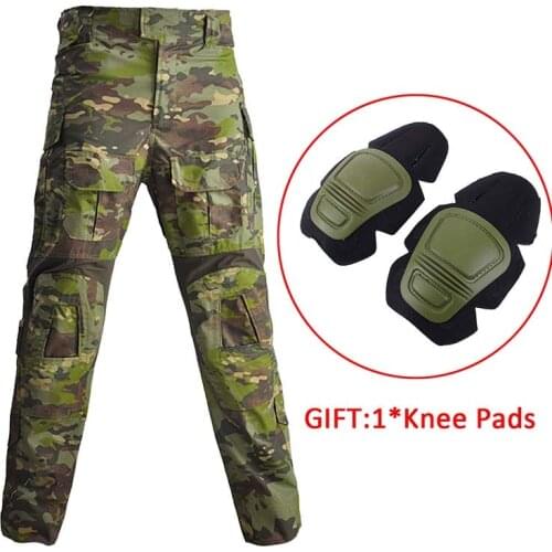 HAN WILD Hunting Pants G3 Tactical Camouflage Pants Tactical Pants Airsoft Combat Trousers Military Army Pants with Pads Sports