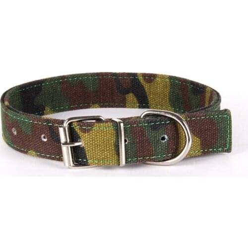 Dog Collar Camouflage Canvas Pets Dogs Leash Harnesses Pet Accessories Adjustable Puppy Collar