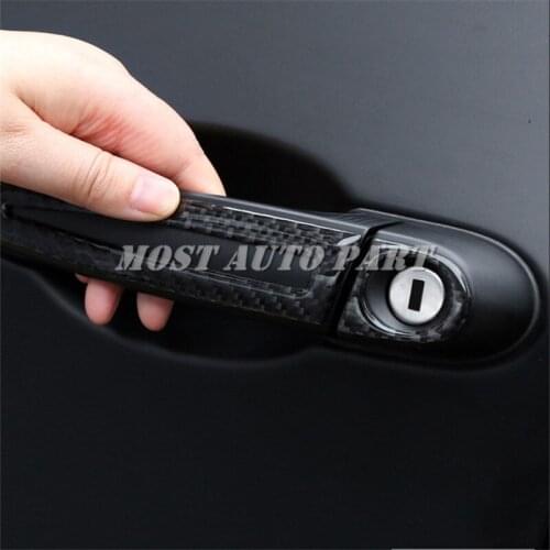 Carbon Fiber Interior Car Door Handle Trim Cover For BMW 2 4 Series F22 F32 2014-2018 Car Accessories Car Trim Car Styling