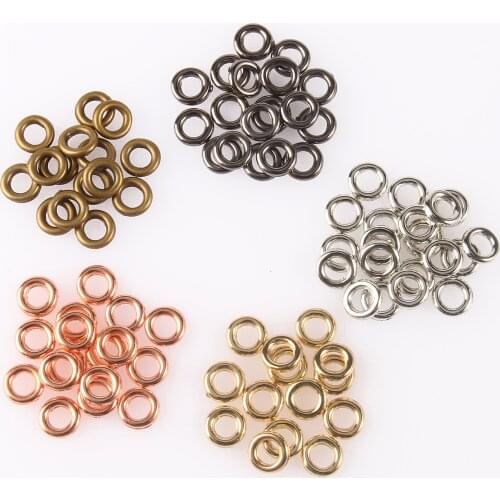 6-15mm Plate Gold/Silver Color Closed Rings Circle CCB Spacer Beads DIY Earring Hoops Connectors For Jewelry Making Accessories