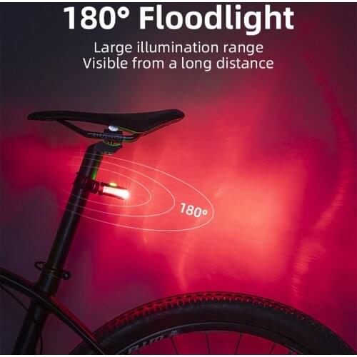 ROCKBROS Bicycle Tail Light USB Charging Warning Rear Lights Ultralight Waterproof Multifunctional Light Bike Accessories