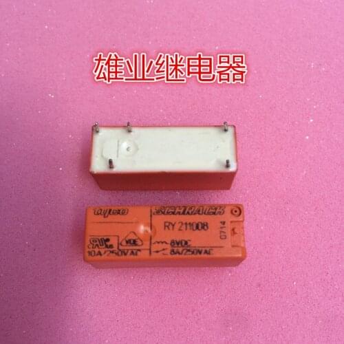 RY211008 8A/250VAC 8VDC Relay 5PIN