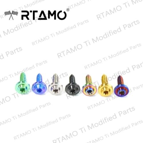 Titanium Self Tapping Screws M5x12/15/18/20/ 25/30mm Button Head Torx Head Ti Bolt for Motorcycle Bike Car Parts