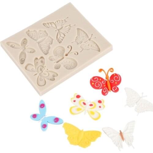 Butterflies Silicone Mold Fondant Cake Decorating Tools Silicone Molds Sugarcraft Chocolate Baking Tools for Cakes Gumpaste Form