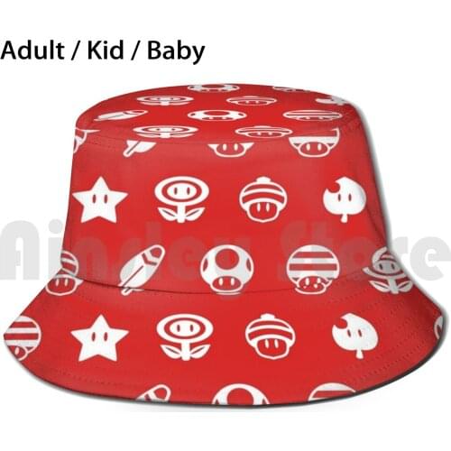 Powerups Sun Hat Foldable UV Protection Mario Super Mario Powerup Power Up Item Nintendo Video Game