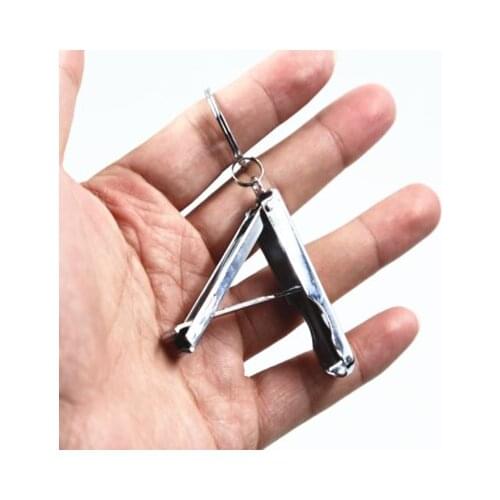 Folding Nail Cutter Stainless Steel Keychain Clippers with Straight Nail File Manicure Pedicure Portable Finger Toe Scissors