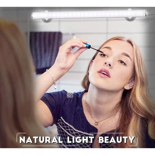 LED Makeup Lamp Mirror Light USB Rechargeable Portable Hanging Lamp Touch Switch Mirror Lights Selfie Light for Bathroom