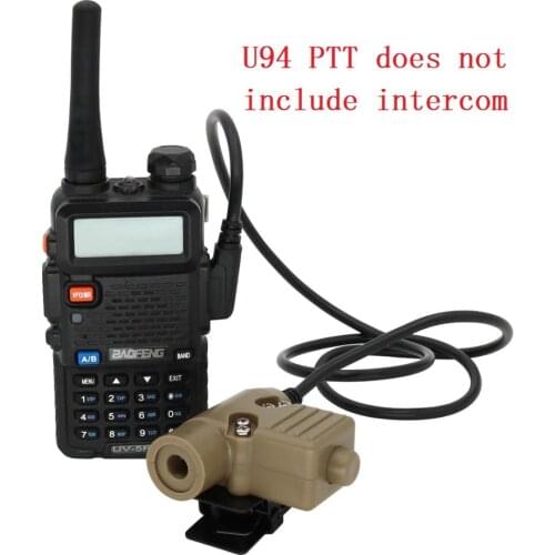 The new version of the sand color U94 PTT tactical headse walkie-talkie accessories u94ptt suitable for hunting tactical headset
