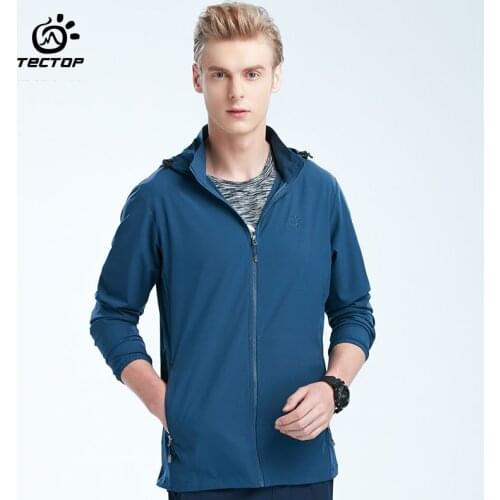 Tectop Outdoor Hiking Camping Fishing Uv Protection Jacket Lightweight breathable Waterproof Sport Trench Coat for men