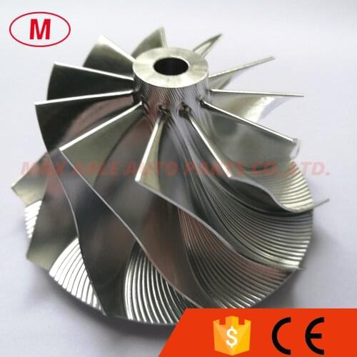 RHF55 High Performance Turbo Aluminum 2618/Milling/Billet compressor wheel 48.62/65.00mm 11+0 blades for VF30/VF34 Upgrade