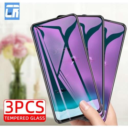 3pcs anti-blue light tempered glass for huawei p40 lite nova 8 se y9s y8s y9a y7a screen protector for honor 30i 20 10 9x 8x x10